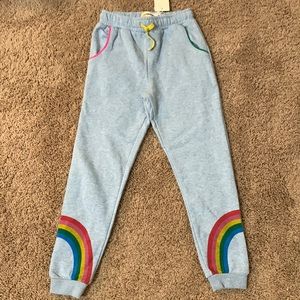 Mini boden size 7 nwt heather blue jogging pants